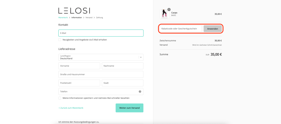 Box für Lelosi rabattcode